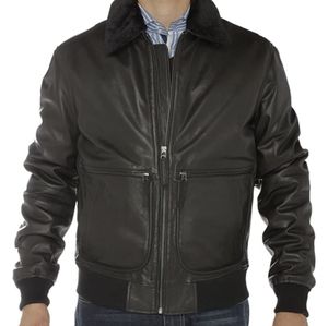Luciano Natazzi New Nappa Leather Bomber Jacket